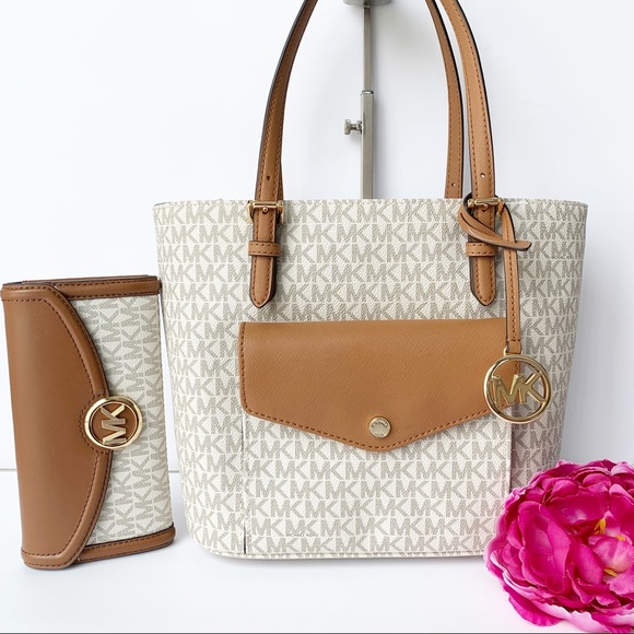 Michael Kors Handbags - Michael Kors Jet Set Tote and Wallet Set